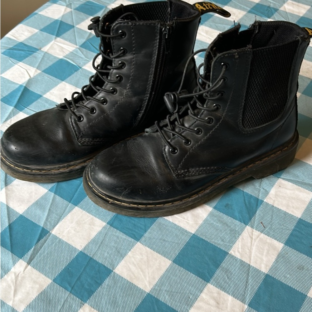 Dr. Martens Kids Black Lace-Up Boots